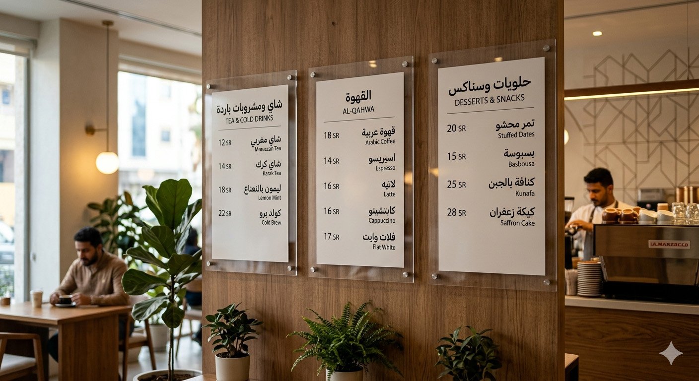 Acrylic Wall Menu Panels