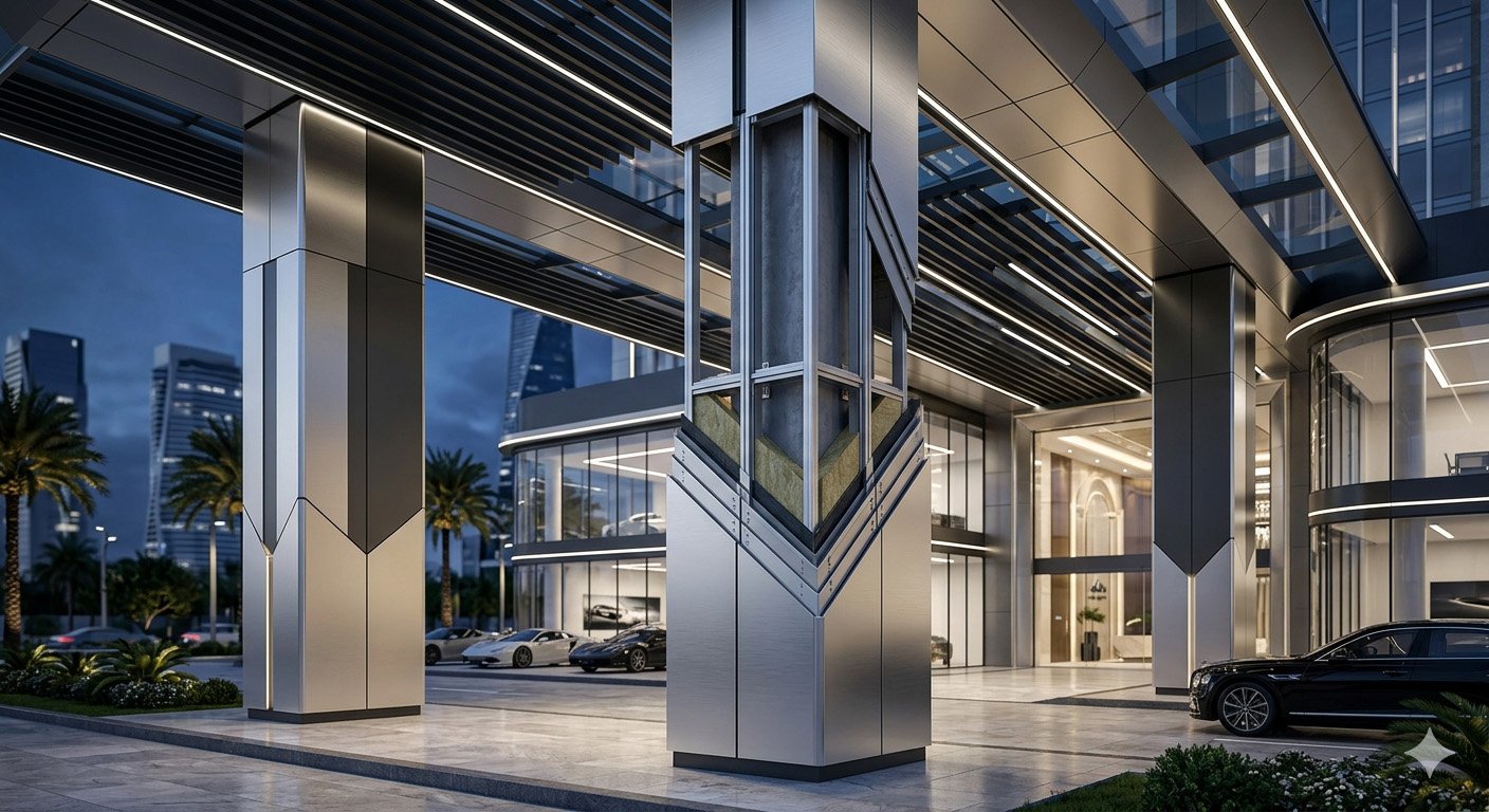 Aluminum Column Cladding 1
