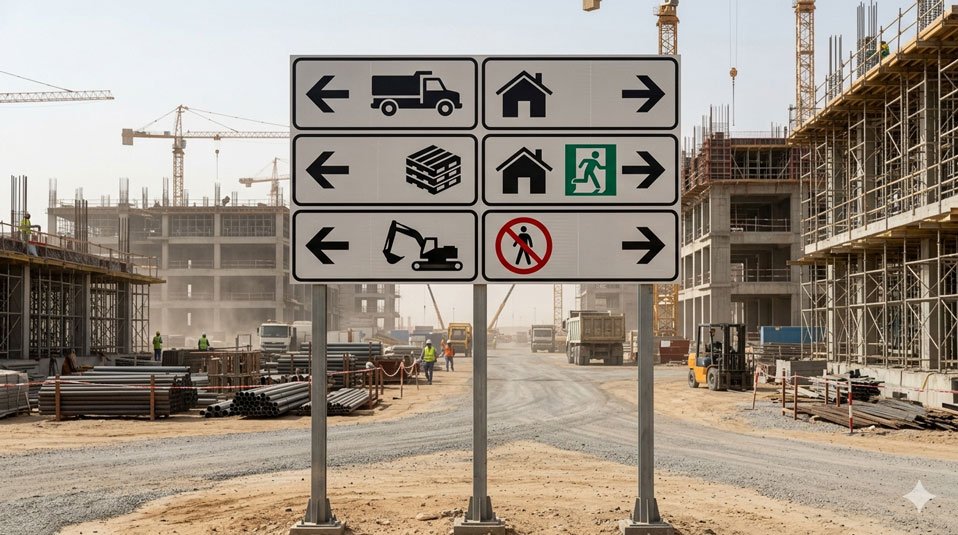 Construction Area Direction Signs 1