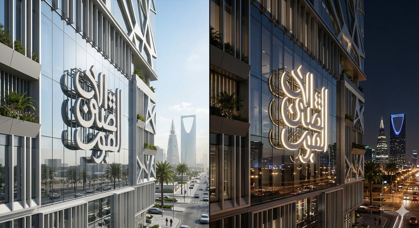 Day Night Signage Simulation