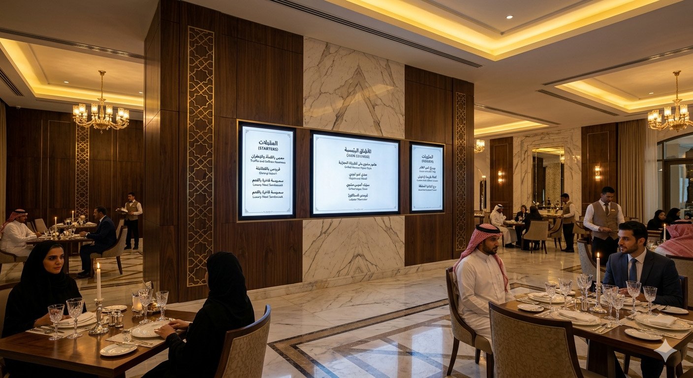 Digital Wall Display Menus