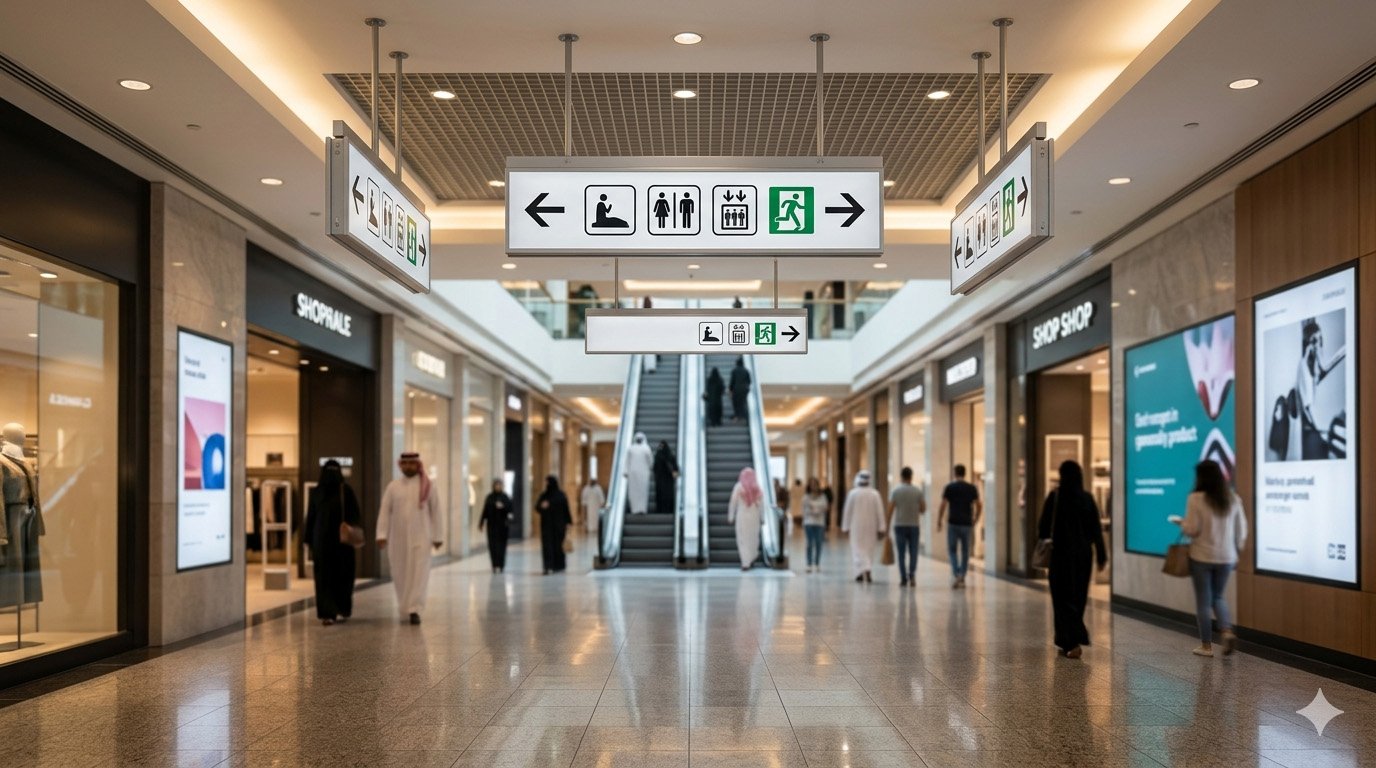 Double Sided Ceiling Signs