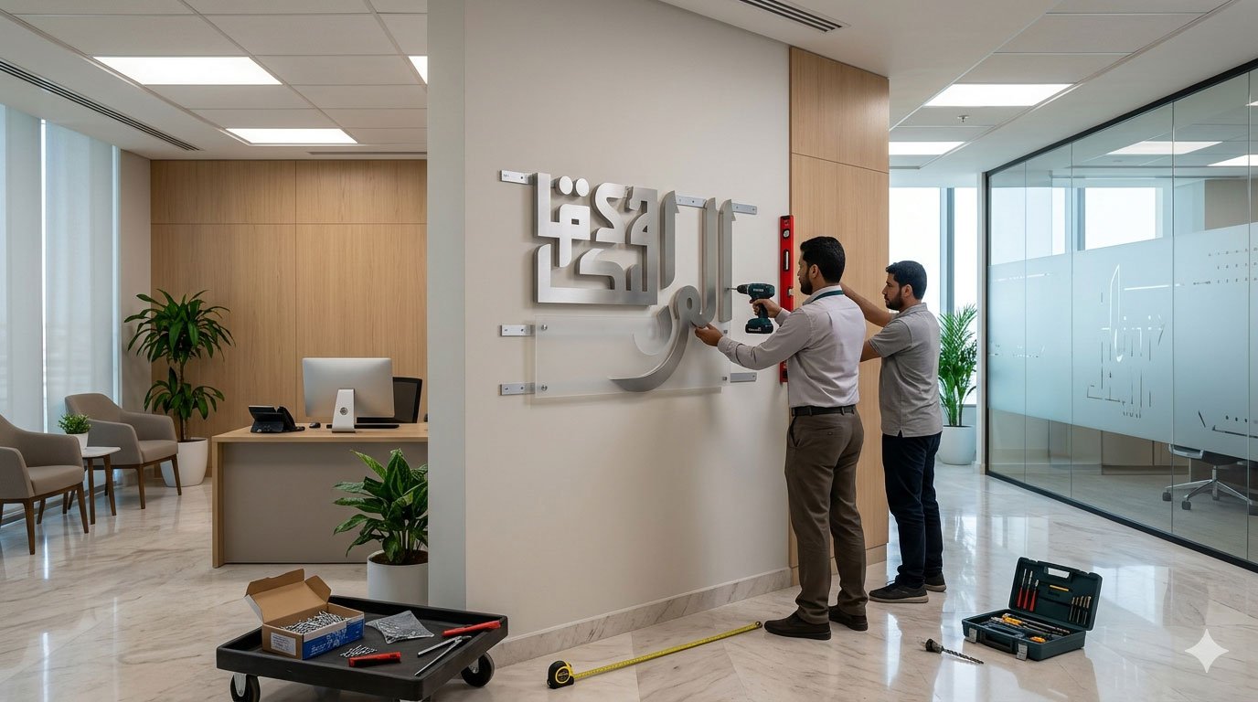 Indoor Sign Installation 1