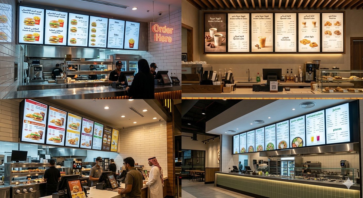 BACKLIT MENU DISPLAYS