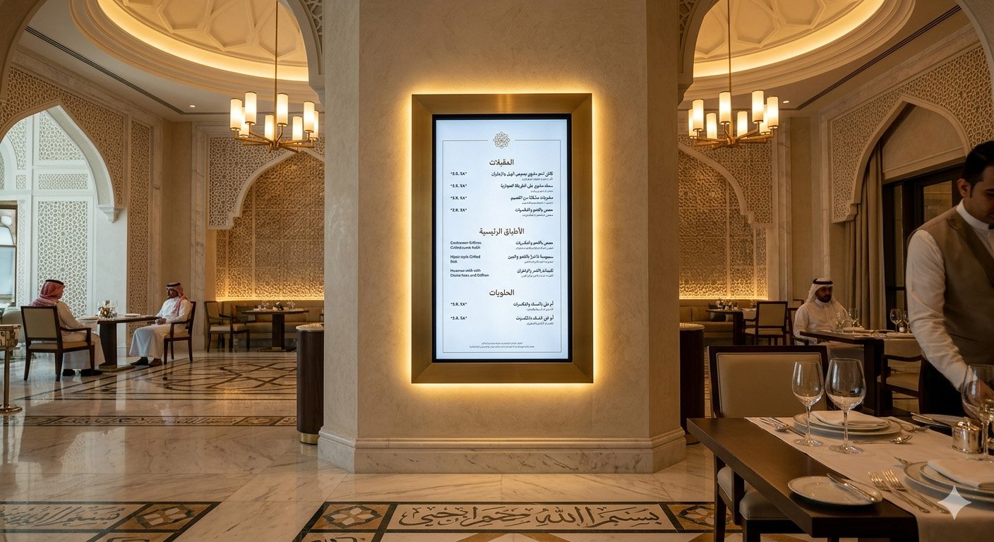 Digital Backlit Menu Screens
