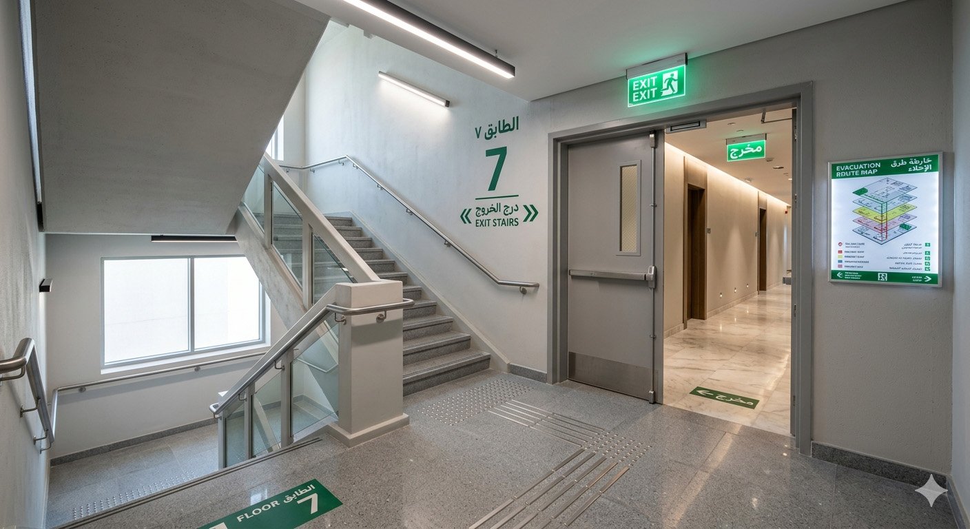 Emergency Exit Evacuation Signs