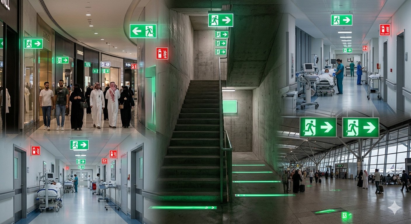FIRE EXIT EMERGENCY SIGNS
